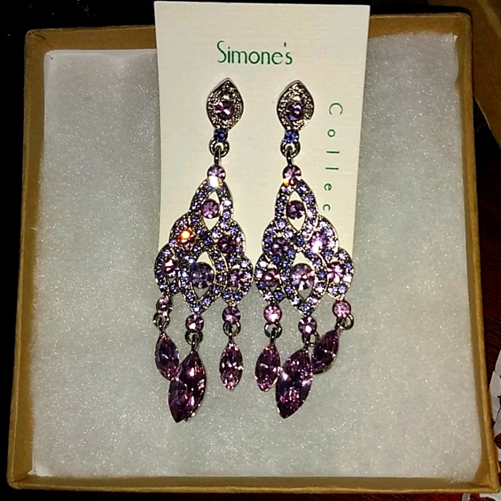 Elegant crystal chandelier earrings